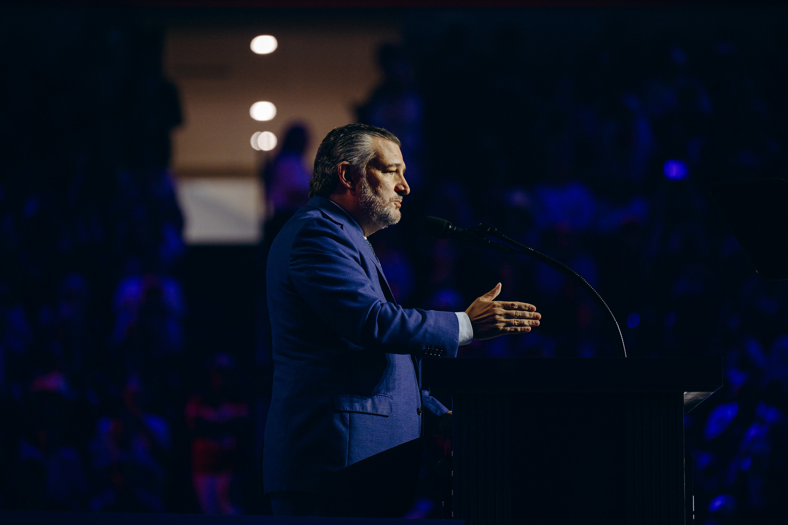 U.S. Sen. Ted Cruz speaks at the 2026 Republican Convention in Dallas on Sept. 10, 2026.