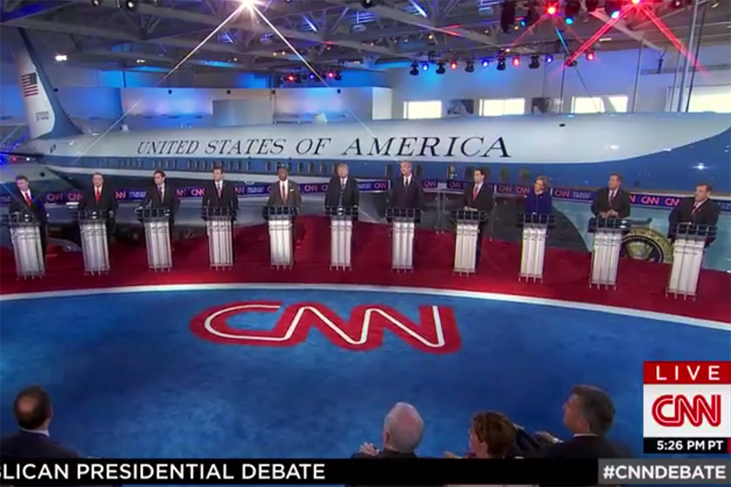 The GOP presidential debate in Simi Valley, California on Sept. 16, 2015.