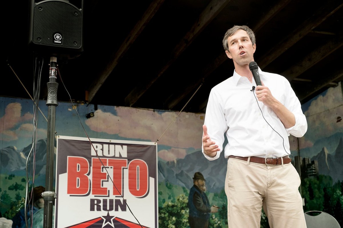 U.S. Rep. Beto O'Rourke, D-El Paso, speaks to a packed crowd at Scholz Garten in Austin on April 1, 2017, one day after launching his 2018 campaign against incumbent U.S. Sen. Ted Cruz.
