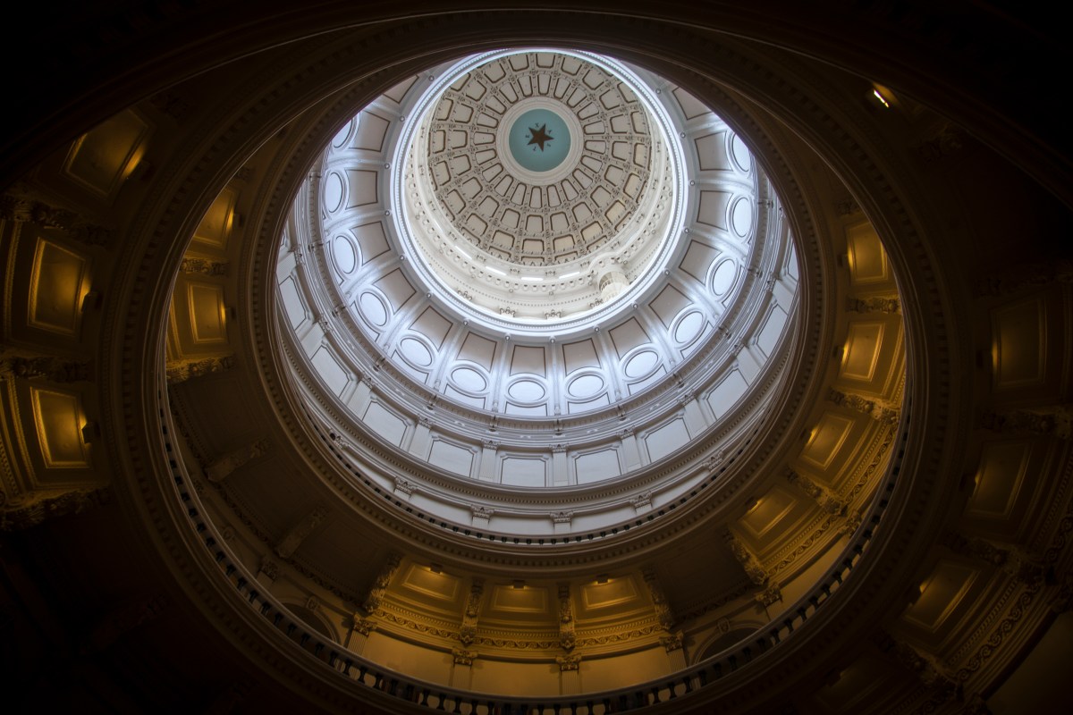 The dome of the Texas Capitol on April 24, 2014.