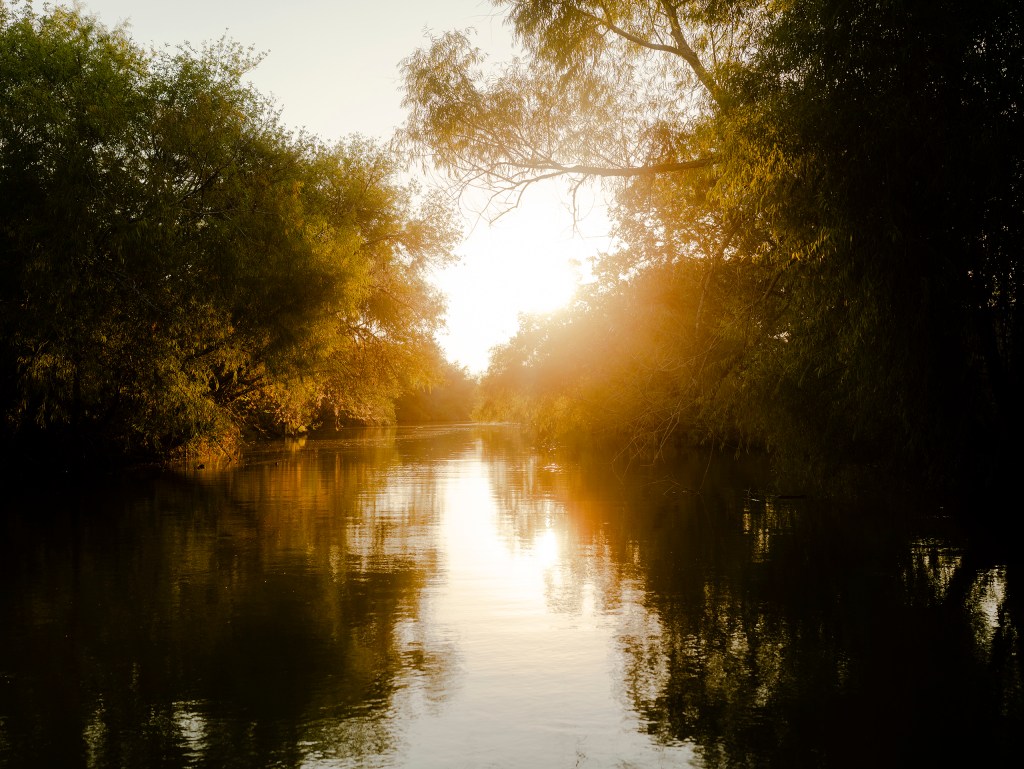 The Nueces River at sunset on Oct. 20, 2025.