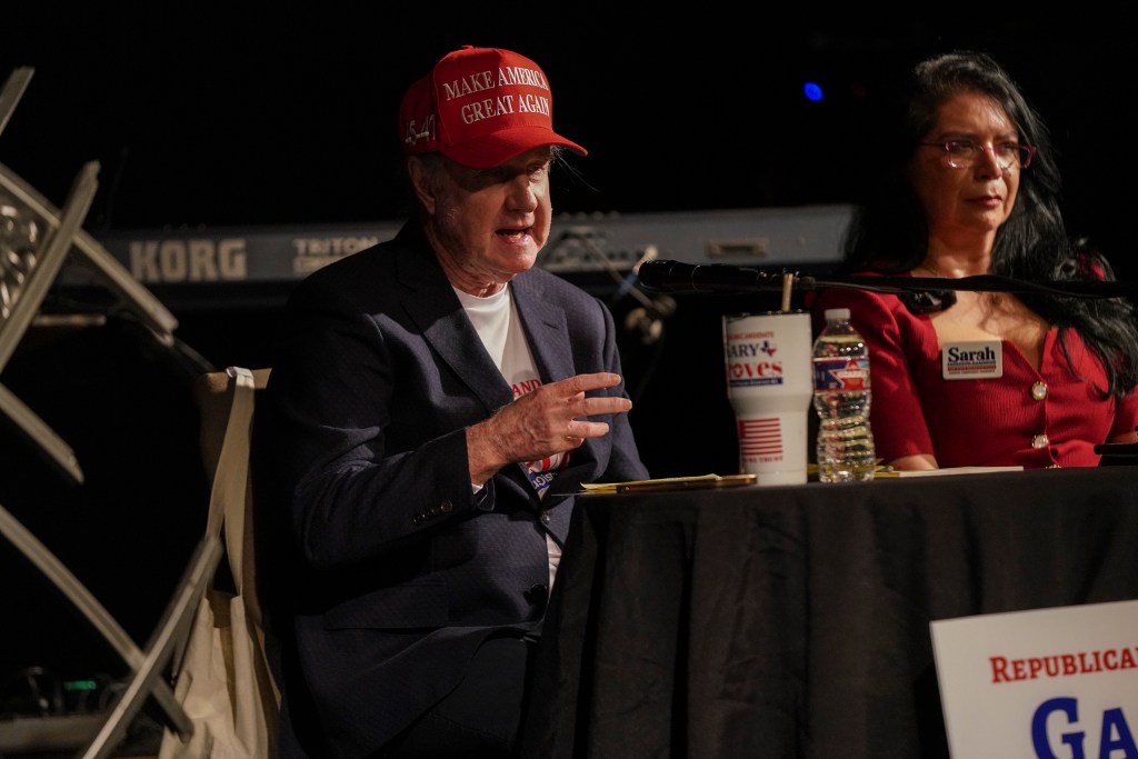 Gary Groves speaks during the Hidalgo County Republican Party Candidate Forum.