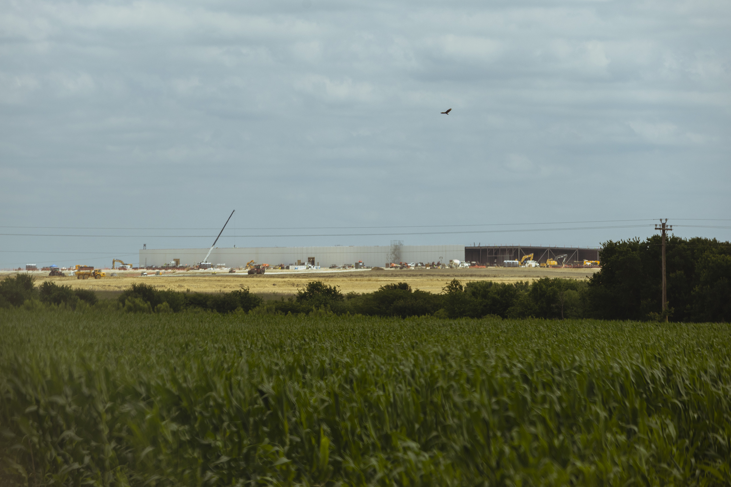 OpenAI's massive data center near Burlington in Milam Co. on May 4, 2026. The facility is set to be completed later this year.