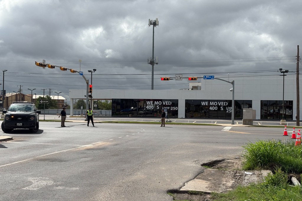 The scene from an active shooter investigation in Midland.