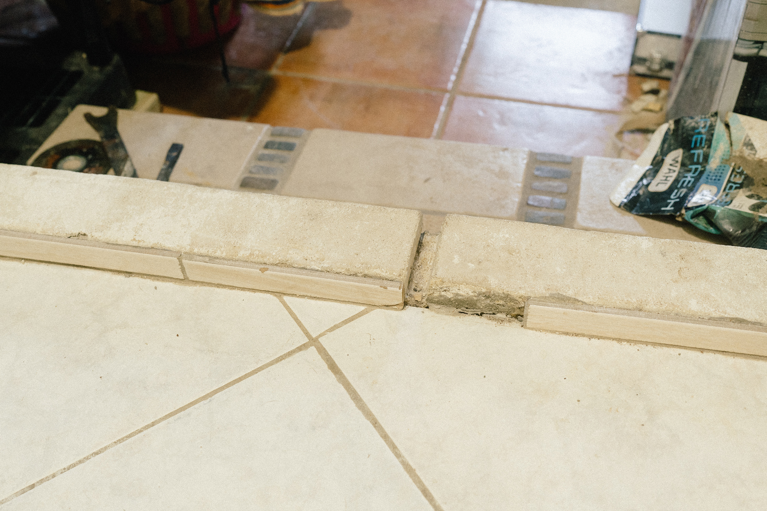 A hole drilled by Julie Casteel’s husband to drain the water from the July 16 flood out of their home in Kerrville, Texas on July 28, 2026.