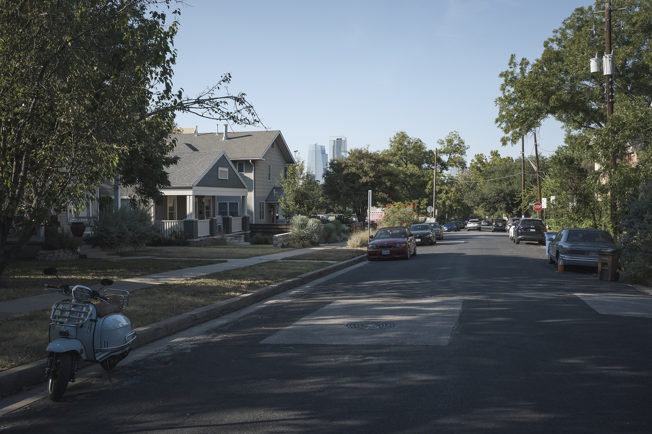 A street in the Travis Heights neighborhood seen on Tuesday, Aug. 24, 2026, in Austin. The nearby South Austin Christian Church has faced pushback from its neighbors in the form of a ‘valid petition’ after plans to sell its property to an affordable housing developer were announced. The Austin City Council approved the project unanimously and the property will be developed into homes for up to 65 people.