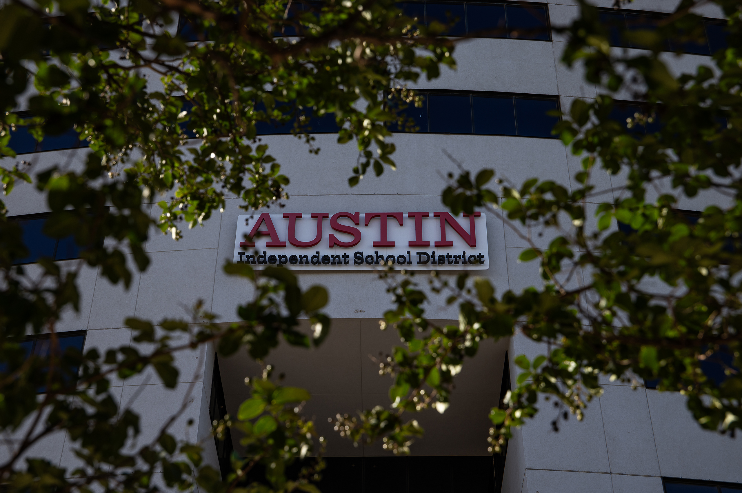 The Austin Independent School District building in Austin on June 11, 2026. The district is on the brink of a state takeover, but does not have the same financial cushion HISD had to absorb any costs that come with intervention.