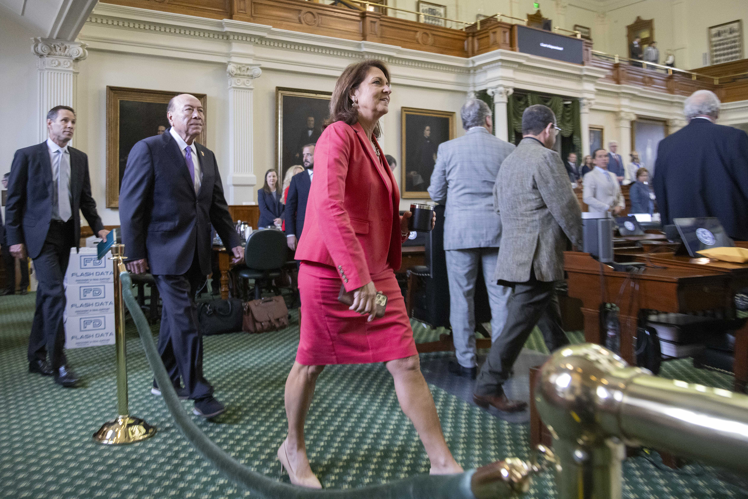 From left: Texas Sens. Nathan Johnson, D-Dallas, Juan
